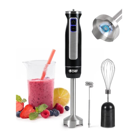 Commercial Chef Immersion Multi-Purpose Hand Blender, Black CHIB50B